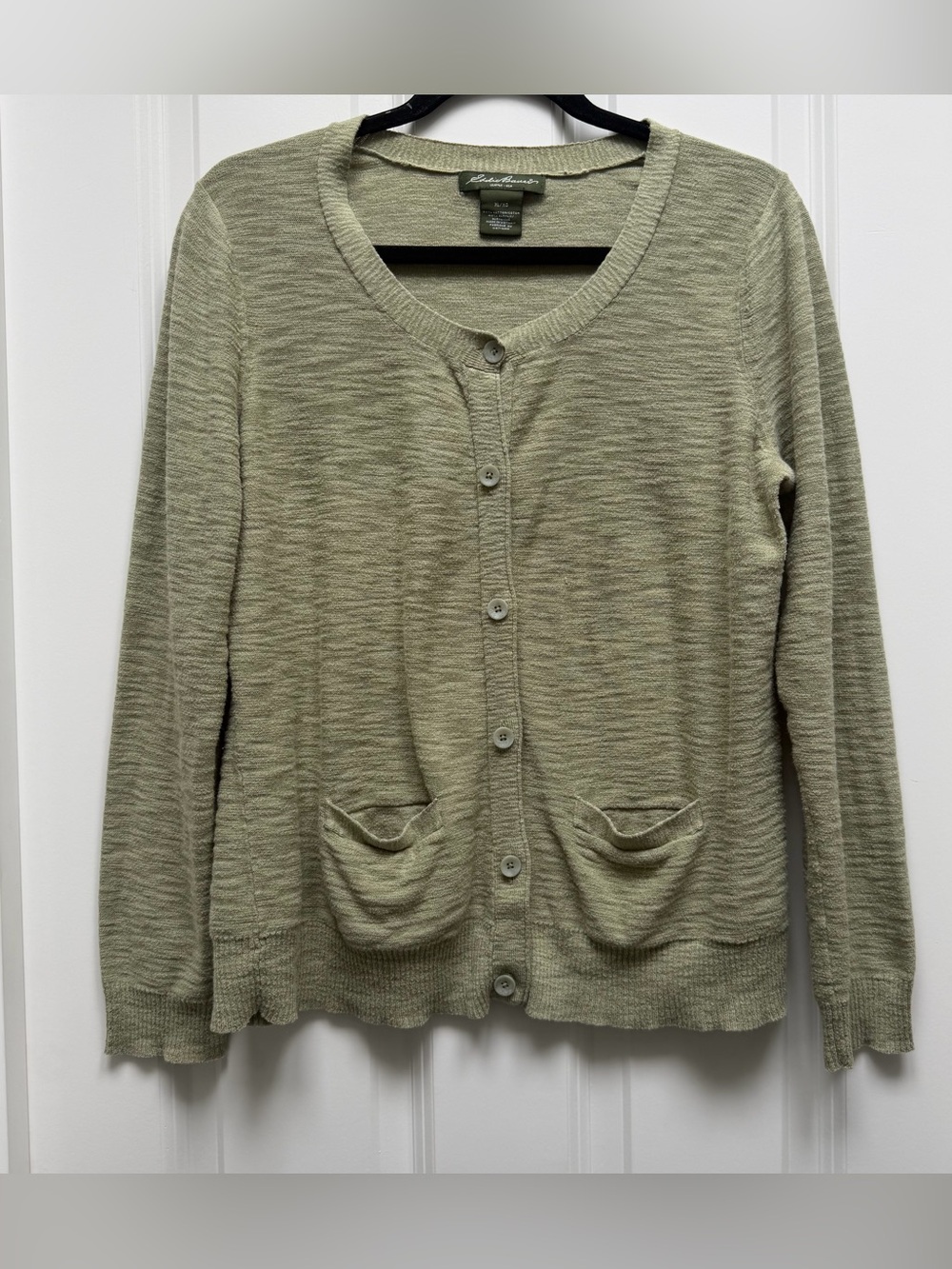 Eddie Bauer button up long sleeve cardigan green XL gorpcore outdoors casual